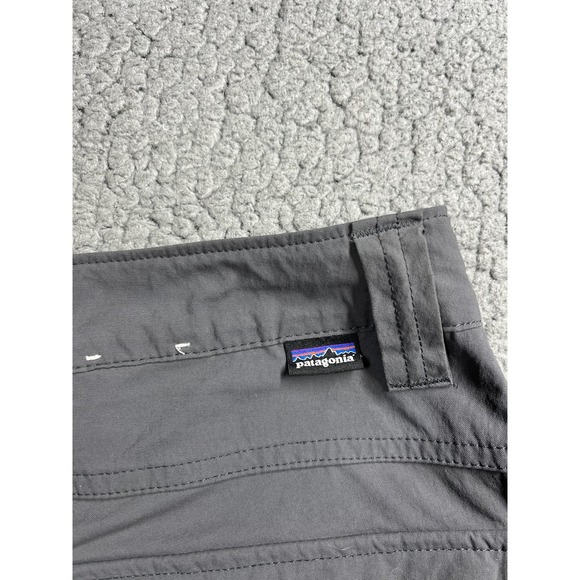 Patagonia Shorts Mens 31 Gray Nylon Stretch Hiking Travel Drawstring Zip Pocket - Picture 7 of 15